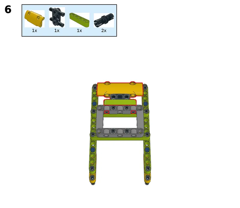 Wukong tank with four servos, geared 2:1 - step 6