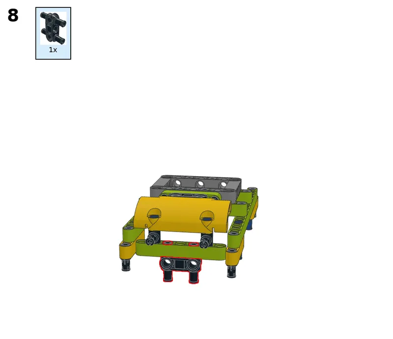 Wukong tank with four servos, geared 2:1 - step 8