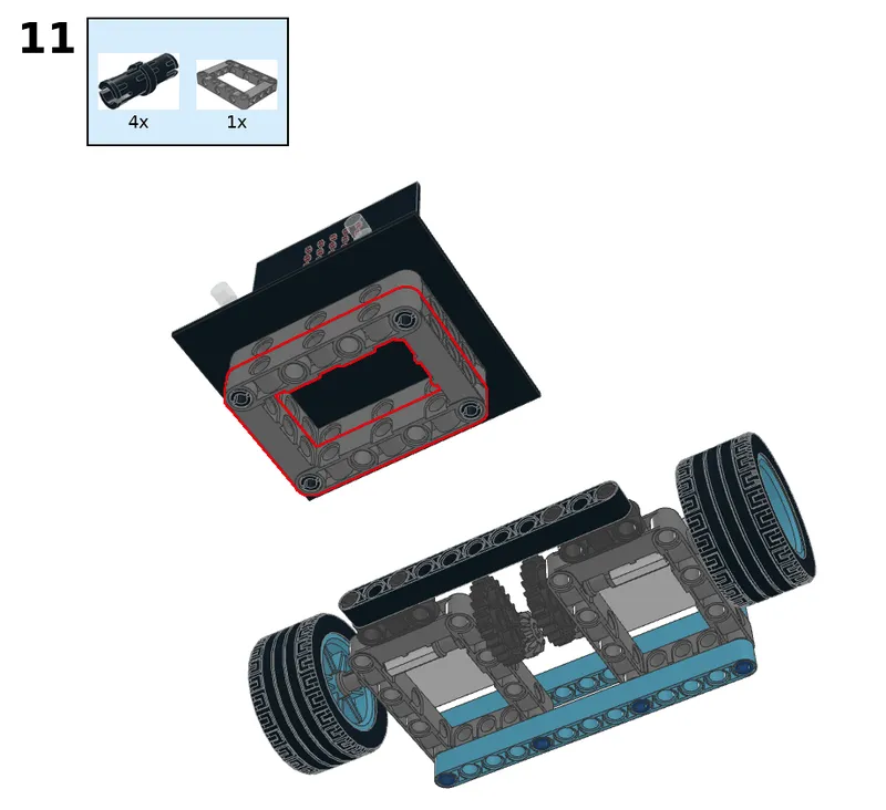 Following car - step 11