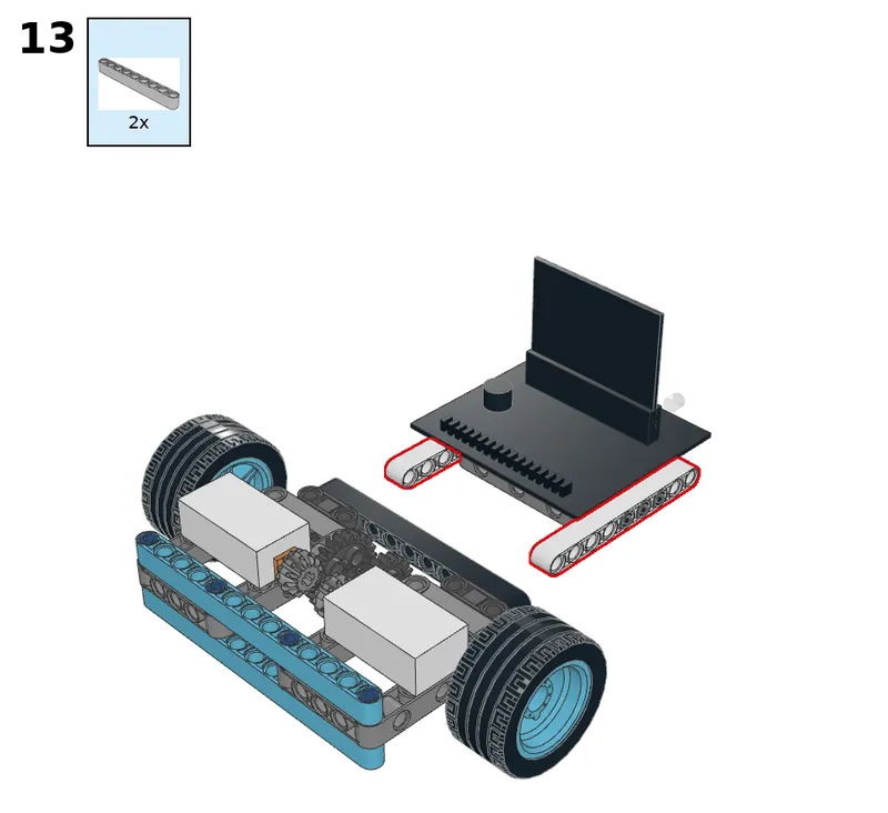 Following car - step 13
