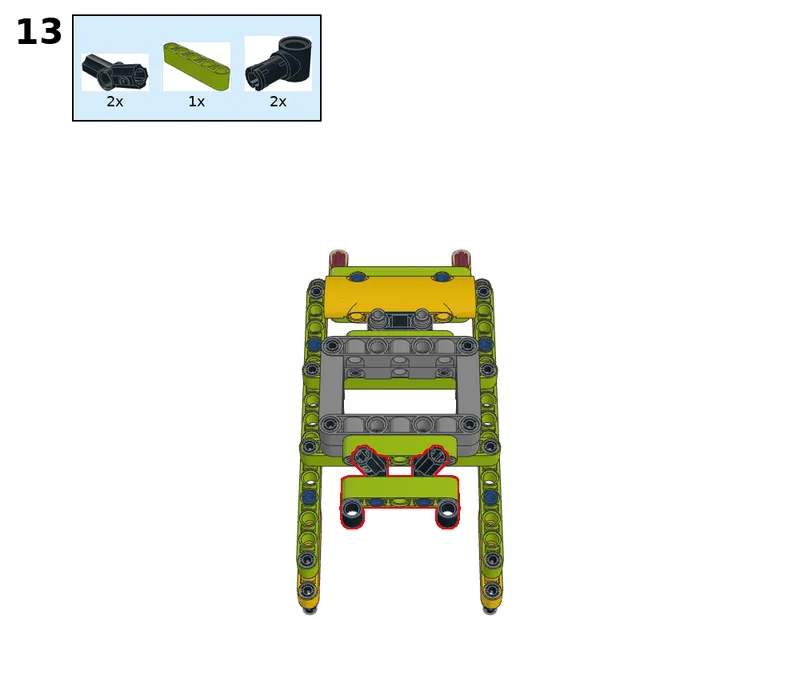 Wukong tank with four servos, geared 2:1 - step 13