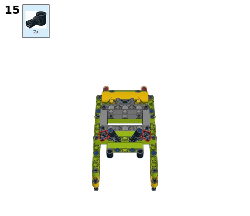 Wukong tank with four servos, geared 2:1 - step 15