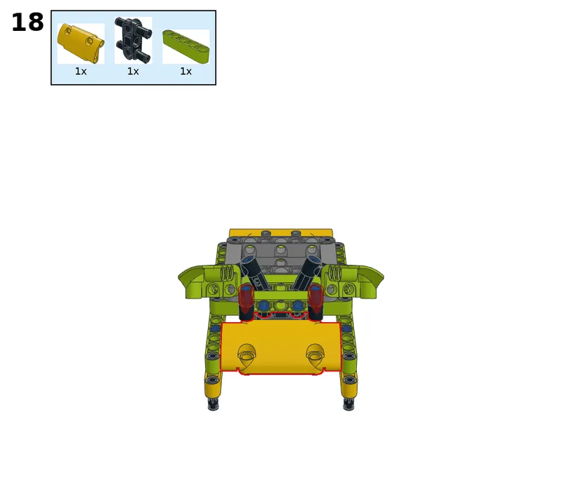 Wukong tank with four servos, geared 2:1 - step 18