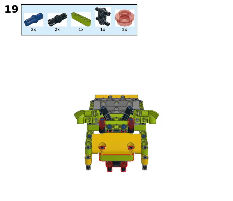 Wukong tank with four servos, geared 2:1 - step 19