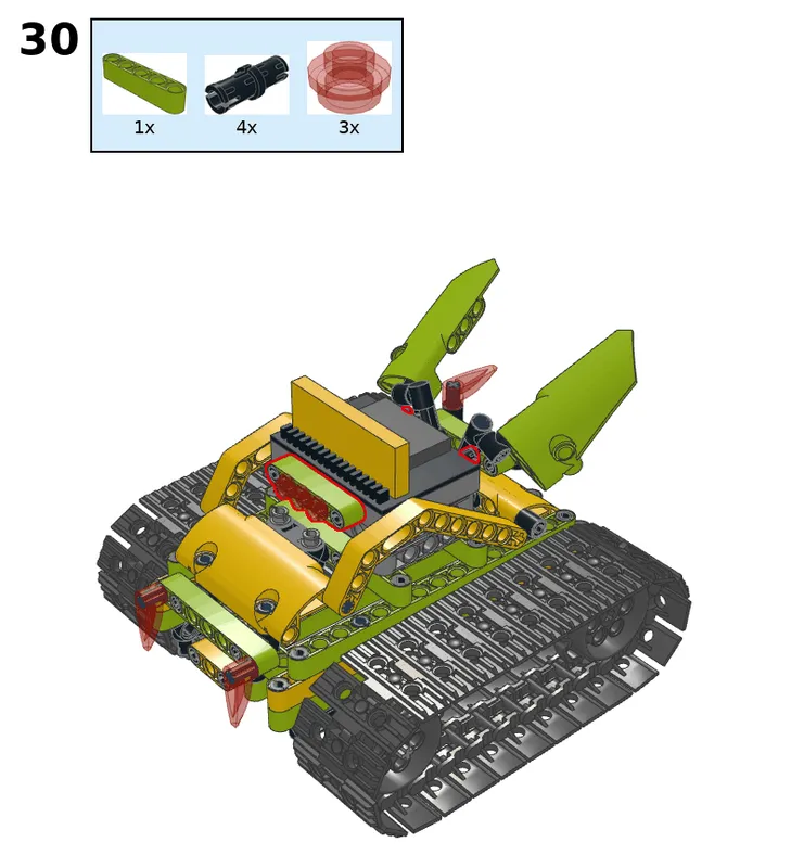 Wukong tank with two servos - step 30